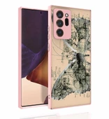 Zore Galaxy ile uyumlu Note 20 Ultra Kılıf Desenli Kamera Korumalı Parlak Nora Kapak - 6