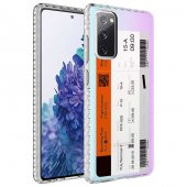 Galaxy S20 FE Kılıf Airbag Kenarlı Renkli Desenli Silikon Elegans Kapak - 1