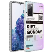 Zore Galaxy ile uyumlu S20 FE Kılıf Airbag Kenarlı Renkli Desenli Silikon Elegans Kapak - 4