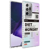 Zore Galaxy ile uyumlu Note 20 Ultra Kılıf Airbag Kenarlı Renkli Desenli Silikon Elegans Kapak - 4