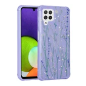Zore Galaxy ile uyumlu M32 Kılıf Simli Desenli Kamera Korumalı Parlak Popy Kapak - 5
