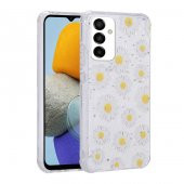 Galaxy M23 Kılıf Simli Desenli Kamera Korumalı Parlak Popy Kapak - 1