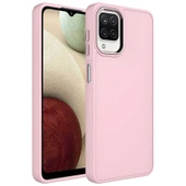 Zore Galaxy ile uyumlu M12 Kılıf Metal Çerçeve ve Buton Tasarımlı Silikon Luna Kapak - 10
