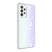 Zore Galaxy ile uyumlu A72 Kılıf M-Blue Desenli Kapak - 6