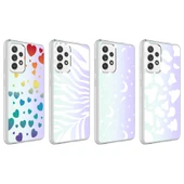 Zore Galaxy ile uyumlu A72 Kılıf M-Blue Desenli Kapak - 2