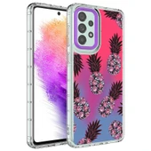 Zore Galaxy ile uyumlu A73 Kılıf Kamera Korumalı Renkli Desenli Sert Silikon Korn Kapak - 5