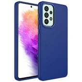 Zore Galaxy ile uyumlu A53 5G Kılıf Metal Çerçeve ve Buton Tasarımlı Silikon Luna Kapak - 6