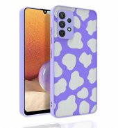 Galaxy A32 4G Kılıf Desenli Kamera Korumalı Parlak Nora Kapak - 1