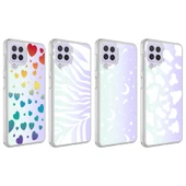 Zore Galaxy ile uyumlu A22 4G Kılıf M-Blue Desenli Kapak - 2