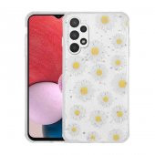 Galaxy A13 4G Kılıf Simli Desenli Kamera Korumalı Parlak Popy Kapak - 1
