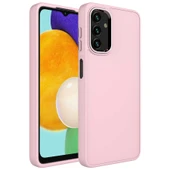 Zore Galaxy ile uyumlu A13 4G Kılıf Metal Çerçeve ve Buton Tasarımlı Silikon Luna Kapak thumbnail 1