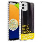 Galaxy A03 Kılıf Airbag Kenarlı Renkli Desenli Silikon Elegans Kapak - 2