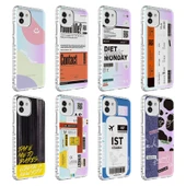 Zore Galaxy ile uyumlu A03 Kılıf Airbag Kenarlı Renkli Desenli Silikon Elegans Kapak - 2