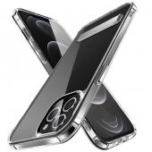 Apple iPhone 14 Pro Max Kılıf Standlı Şeffaf Silikon L-Stand Kapak - 1