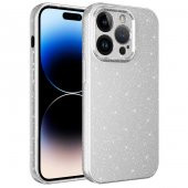 Apple iPhone 14 Pro Max Kılıf Kamera Korumalı Simli Lüks Koton Kapak - 1