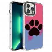 Apple iPhone 14 Pro Max Kılıf Kamera Korumalı Renkli Desenli Sert Silikon Korn Kapak - 1
