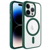 Apple iPhone 14 Pro Kılıf Wireless Şarj Özellikli Krom Magsafe Silikon Kapak - 2