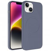 Apple iPhone 14 Plus Kılıf Magsafe Wireless Şarj Özellikli Pastel Renk Silikon Plas Kapak - 1