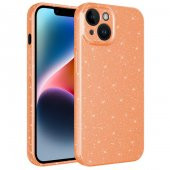 Apple iPhone 14 Kılıf Kamera Korumalı Simli Lüks Koton Kapak - 2