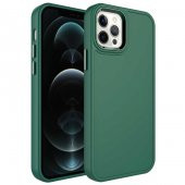 Apple iPhone 13 Pro Kılıf Metal Çerçeve ve Buton Tasarımlı Sert Botox Kapak - 1