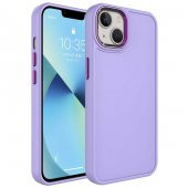 Apple iPhone 13 Kılıf Metal Çerçeve ve Buton Tasarımlı Sert Botox Kapak - 1