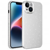 Apple iPhone 13 Kılıf Kamera Korumalı Simli Lüks Koton Kapak - 1
