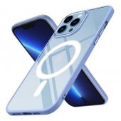 Apple iPhone 12 Pro Max Kılıf Wireless Şarj Özellikli Krom Magsafe Silikon Kapak - 2