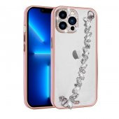 Apple iPhone 12 Pro Max Kılıf Taş Süslemeli Kamera Korumalı El Tutamaçlı Blazer Kapak - 2