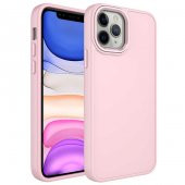 Apple iPhone 12 Pro Max Kılıf Metal Çerçeve ve Buton Tasarımlı Silikon Luna Kapak - 1