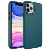 Apple iPhone 12 Pro Max Kılıf Metal Çerçeve ve Buton Tasarımlı Silikon Luna Kapak - 2