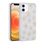 Apple iPhone 12 Kılıf Simli Desenli Kamera Korumalı Parlak Popy Kapak - 1