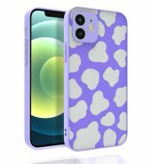 Apple iPhone 12 Kılıf Desenli Kamera Korumalı Parlak Nora Kapak - 1