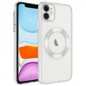 Apple iPhone 11 Kılıf Wireless Şarj Özellikli Sert PC Riksos Magsafe Kapak - 1
