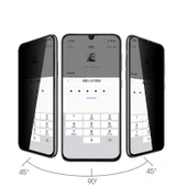 Zore Galaxy ile uyumlu M32 New 5D Privacy Temperli Ekran Koruyucu - 4