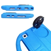 Zore Lenovo ile uyumlu M10 Plus TB-X606F Wheel Car Tekerlek Standlı Tablet Eva Silikon Kılıf - 6