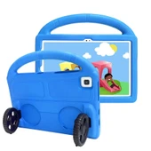 Zore Lenovo ile uyumlu M10 Plus TB-X606F Wheel Car Tekerlek Standlı Tablet Eva Silikon Kılıf - 7