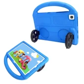 Zore Lenovo ile uyumlu M10 Plus TB-X606F Wheel Car Tekerlek Standlı Tablet Eva Silikon Kılıf - 5