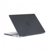 Apple Macbook 14.2 2021 A2442 MSoft Carbon Fiber Tasarımlı Kapak - 2