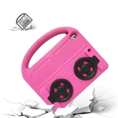 Zore Apple ile uyumlu iPad 10.2 (8.Nesil) Wheel Car Tekerlek Standlı Tablet Eva Silikon Kılıf - 4