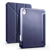 Zore Apple ile uyumlu iPad Mini 2021 (6.Nesil) Kılıf Tri Folding Kalem Bölmeli Standlı Kılıf - 10