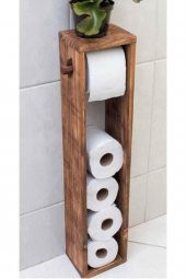 Timber & Wood Wc Kağıtlık Tuvalet Kağıtlığı Ahşap Banyo - 1