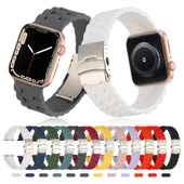 Zore Apple ile uyumlu Watch 7 41mm KRD-72 Silikon Kordon - 5