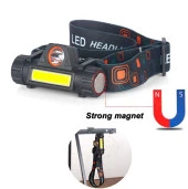 Kafa Lambası Cob + XPE Led Şarjlı Dahili Pil Mıknatıslı 2 Modlu - 10