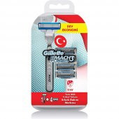 Gillette Mach3 Turbo Tıraş Makinesi + 5 Yedek Bıçak Hediyeli Tıraş Bıçağı - 1