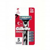 Gillette Mach3 Tıraş Makinesi + 5 Yedek Tıraş Bıçağı - 1