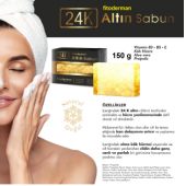 Fitoderman Doğal E Vitaminli & Hücre Yenileyici 24K Altın Yüz Sabunu 150 gr - 1