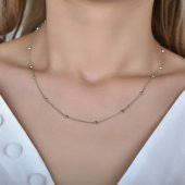 SilverPoint Top Detay Minimal Zincir Kolye - 2