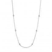 SilverPoint Taş Detaylı Minimal Zincir Kolye - 1