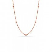 SilverPoint Rose Kaplama Top Detay Minimal Zincir Kolye - 1