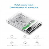 2.5" USB 3.0 Harici SSD Harddisk Şeffaf Taşınabilir HDD Kutusu - 3